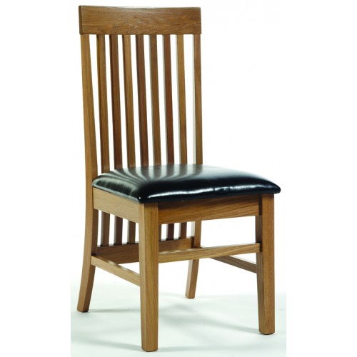 High Back Dining Chair In Brown Faux Leather Hamilton 